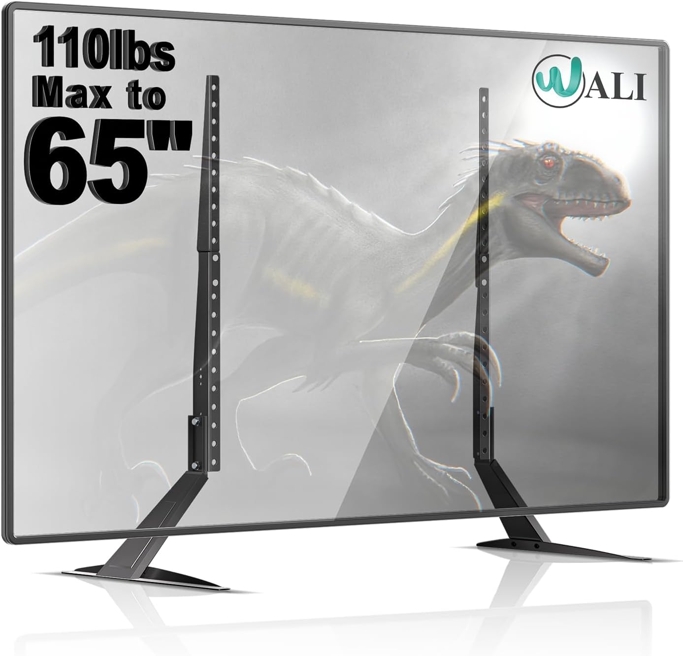 WALI 55 inch 22-65 Inch 110lbs 800 500mm (TVS001), Universal TV Stand TV, TV Stand Mount for LCD Flat Screen TVs, Table