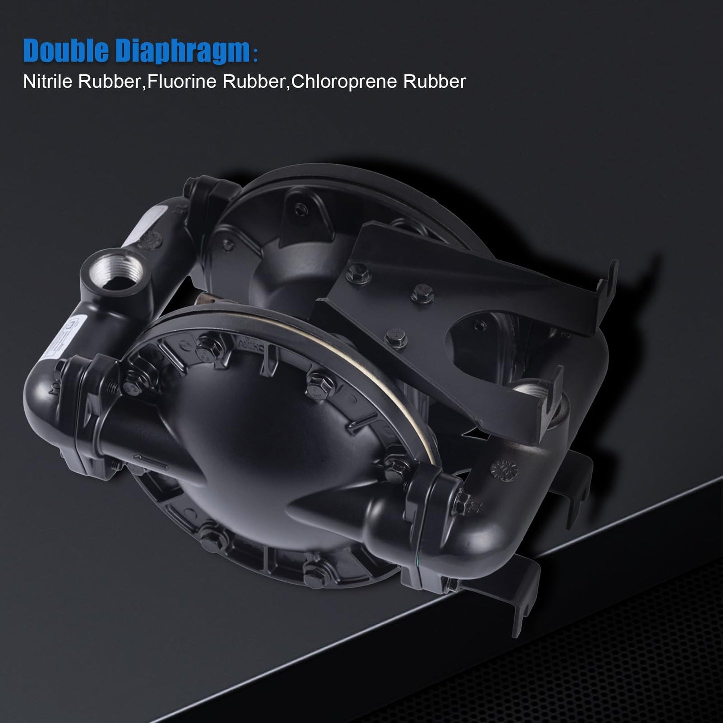 Double Diaphragm Pump Air Operated 1 inch Inlet/Outlet Pneumatic Waste Oil Transfer Pump for Chemical QBY4-25L 35 GPM Dual Diaphram Polypropylene Nitrile Rubber by Stainless Steel Iron 115 PSI