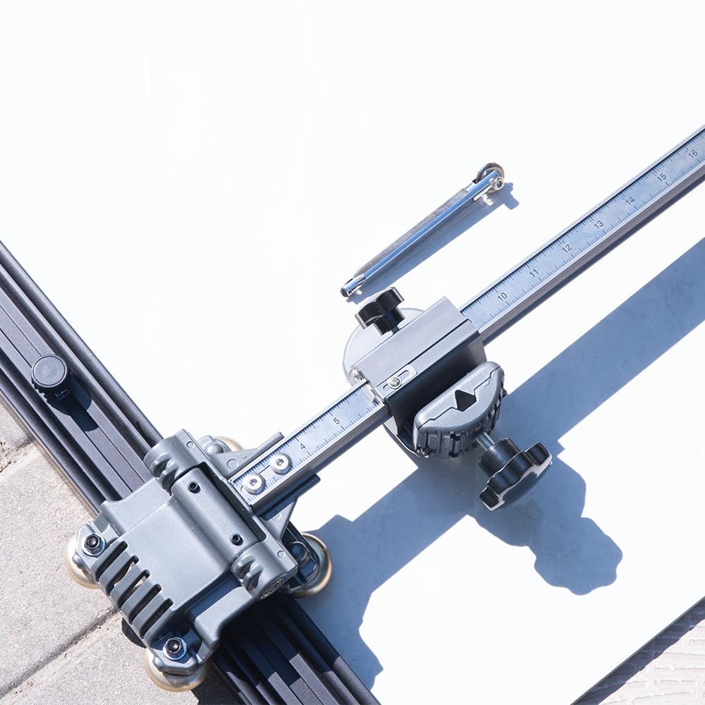 T Shape Manual Tile Cutter Professional Large Format Tile Cutter Heavy Duty Tile Cutting Machine with 3-Piece 1M Rail Guide for Porcelain, Granite, Marble, Ceramic