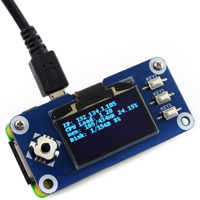 1.3 Inch 5/4/3/Zero, 128x64 SPI/I2C SH1106 OLED Display HAT for Raspberry Pi Blue Screen Module, Interface, Driver
