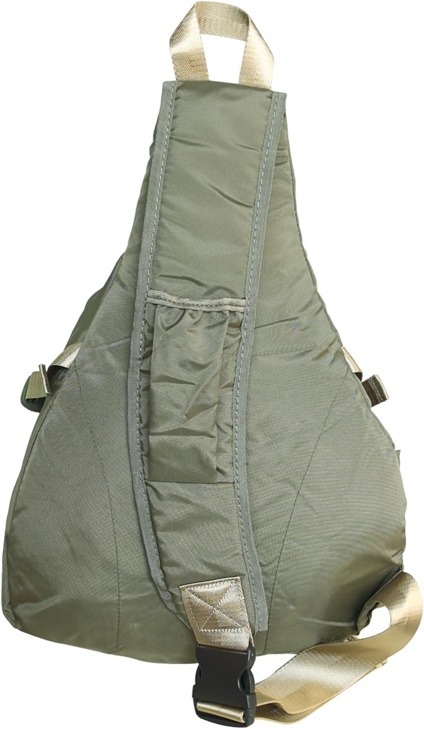 Backpack Large Sling Bag Laptop Cross Body Messenger Bag Shoulder Travel Rucksack (D- Army Green)