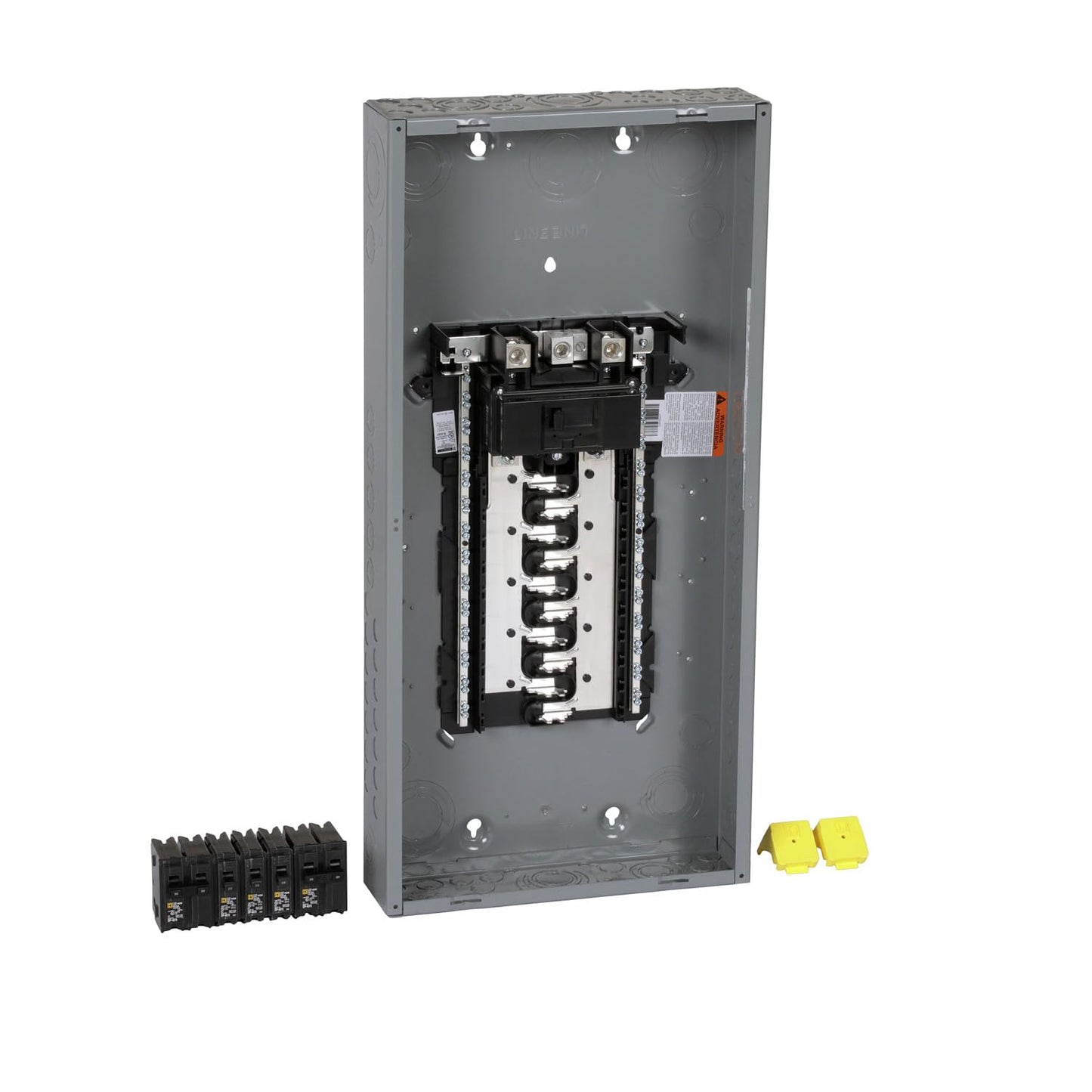 Square D - HOM2040M200PCVP Homeline 200-Amp 20-Space 40-Circuit Indoor Main Breaker Load Center Value Pack, Plug-on Neutral Ready
