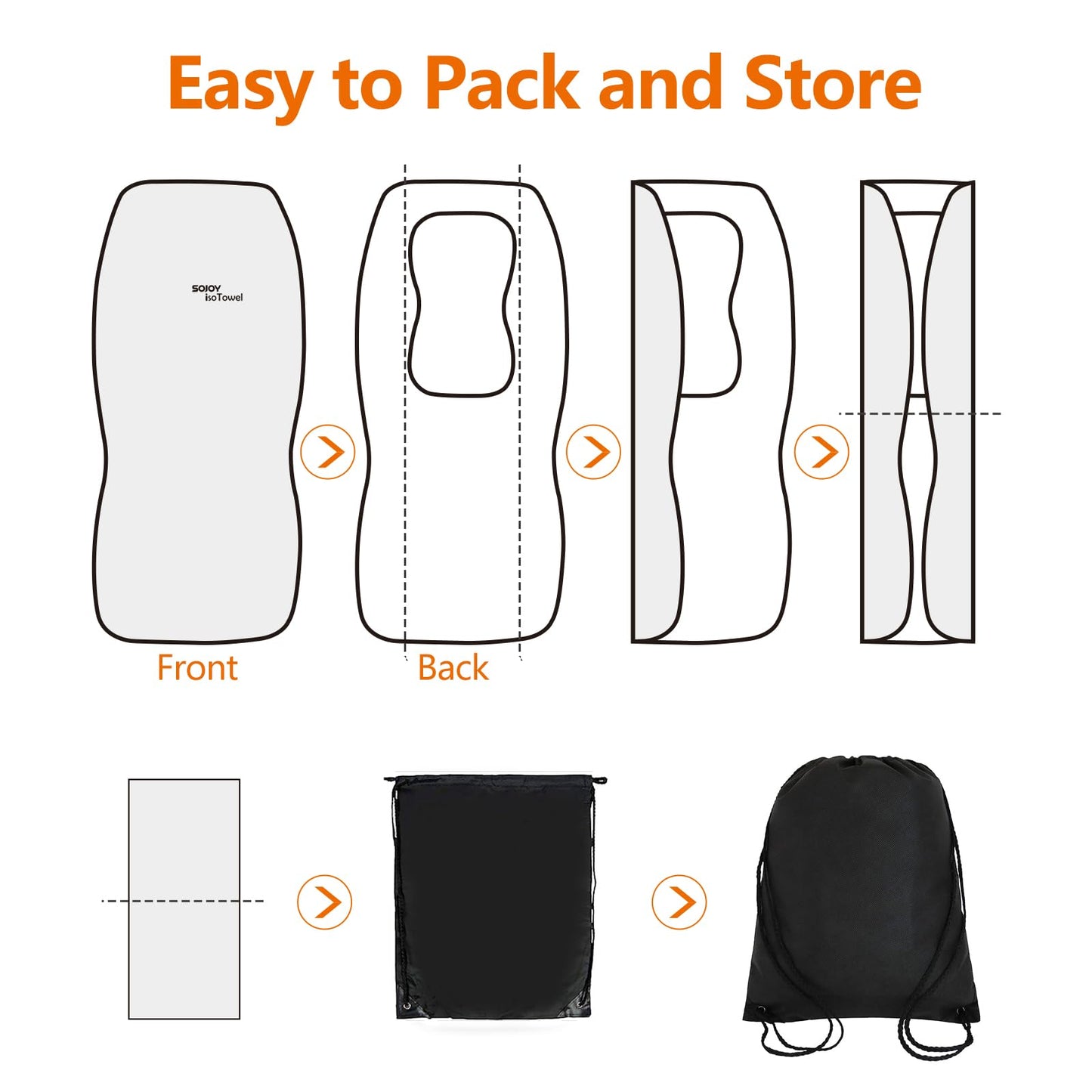 Sojoy IsoTowel Car Seat Cover for Front Seat,Microfiber Breathable Cloth Seat Protector,with Quick-Dry Non-Slip Back for All Workouts,All-Weather (Carbon Black, 1 Pcs)