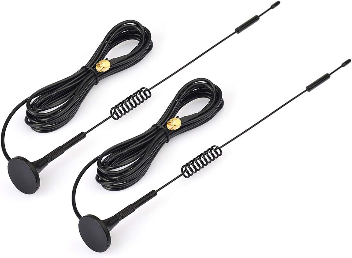 BINGFU 4G 7dBi (2-Pack) 4G LTE Magnetic Base MIMO SMA Male Antenna Compatible with LTE Wireless CPE Router Hotspot