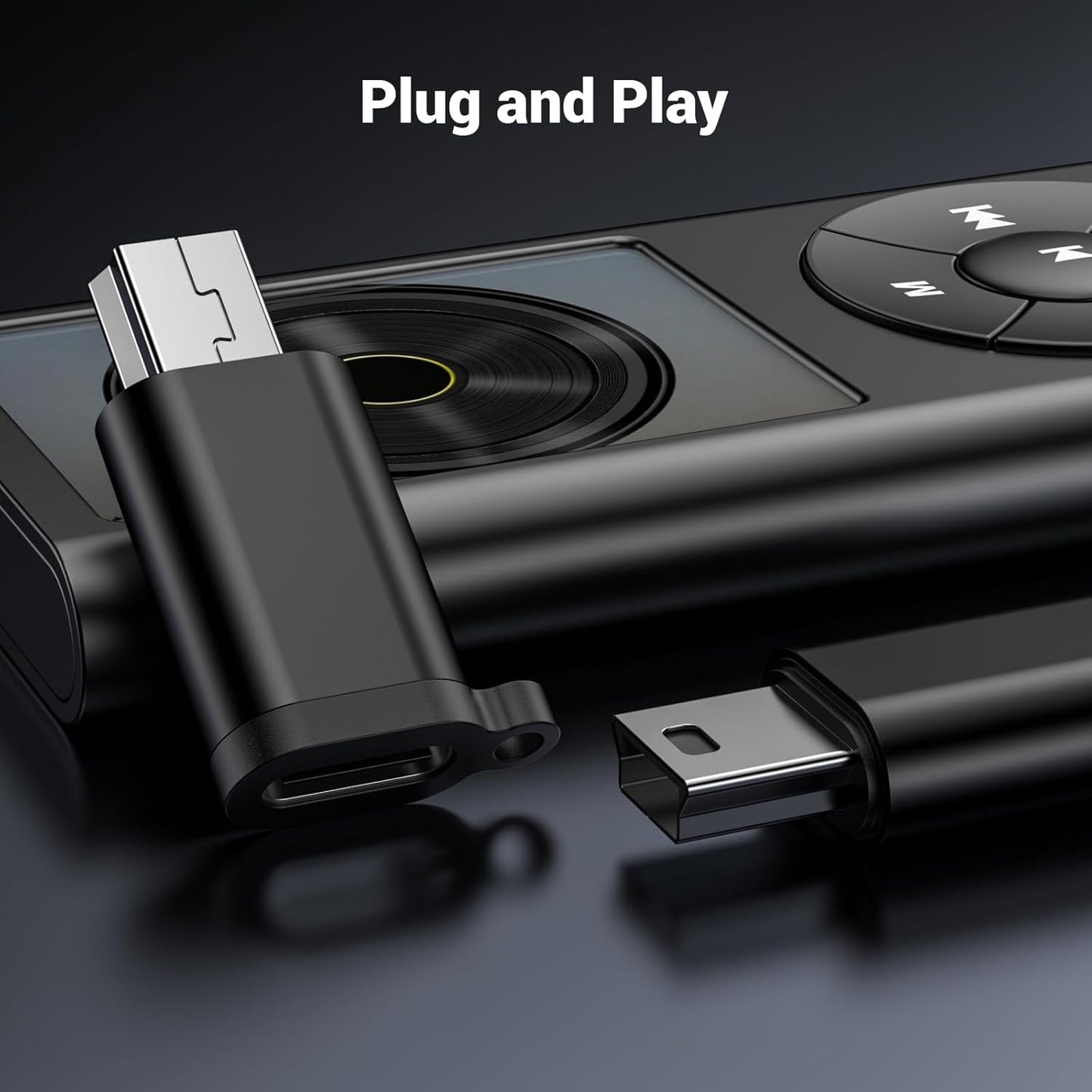 Fidioto 2.0 Cam/MP3 etc.(5 Pack) USB Mini Adapter,USB-C to Mini-USB Adapter, Type C Female to Mini USB Male Converter