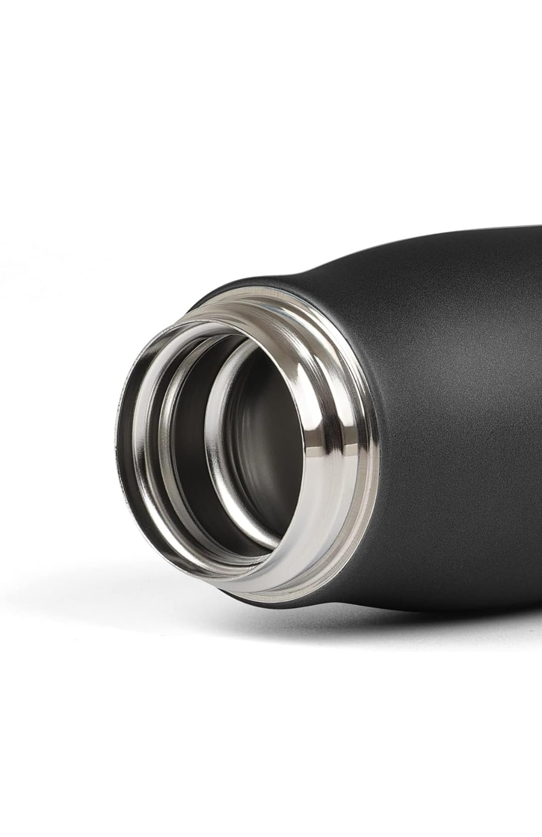 Dusgut Water Bottle with Portable Lid Metal Thermos Vacuum Insulated Stainless Steel | Reusable Leak Proof BPA-Free Flask | 17oz, Black