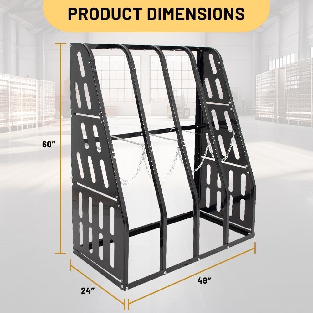 OREALLANDROL Vertical Bar Rack Standing Steel Vertical Long Parts Industrialized Large Capacity Storage Racks Rugged and Durable for Factories, Warehouses, Garages