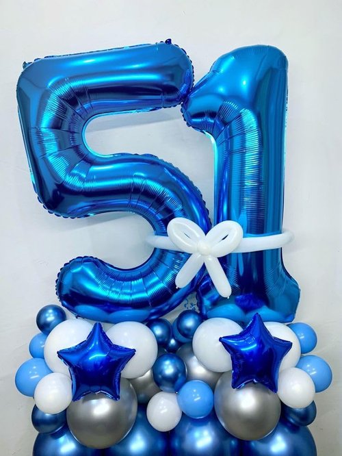 40 Inch Dark Blue Number Balloons by [Brand Name] - Stunning 40th Birthday Decorations for Men & Women
