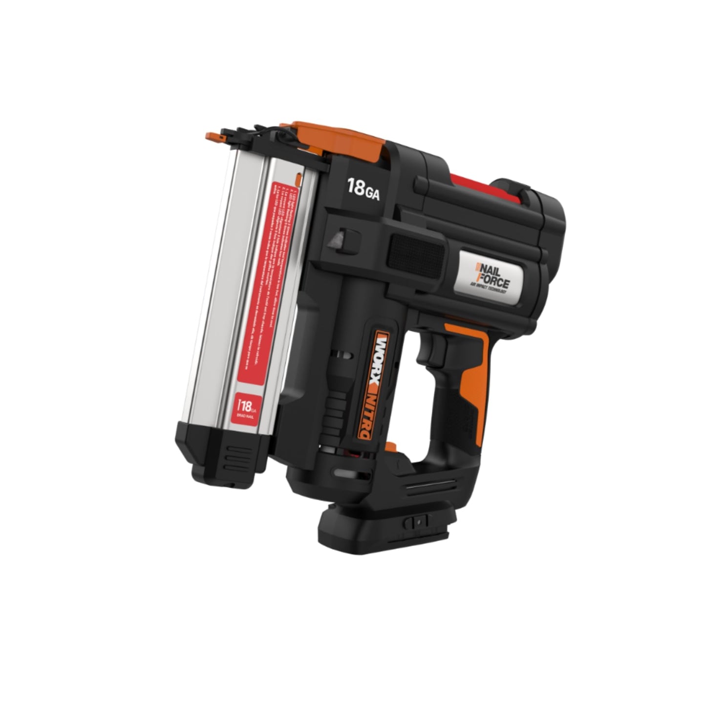 Worx Nitro 20V 18GA Brad Nailer Cordless Fires 80 Nails Per Minute, Cordless Nail Gun Anti-Ejection, Nail Gun Battery Powered Tool-Free Jam Release WX842L.9 Power Share – Tool only