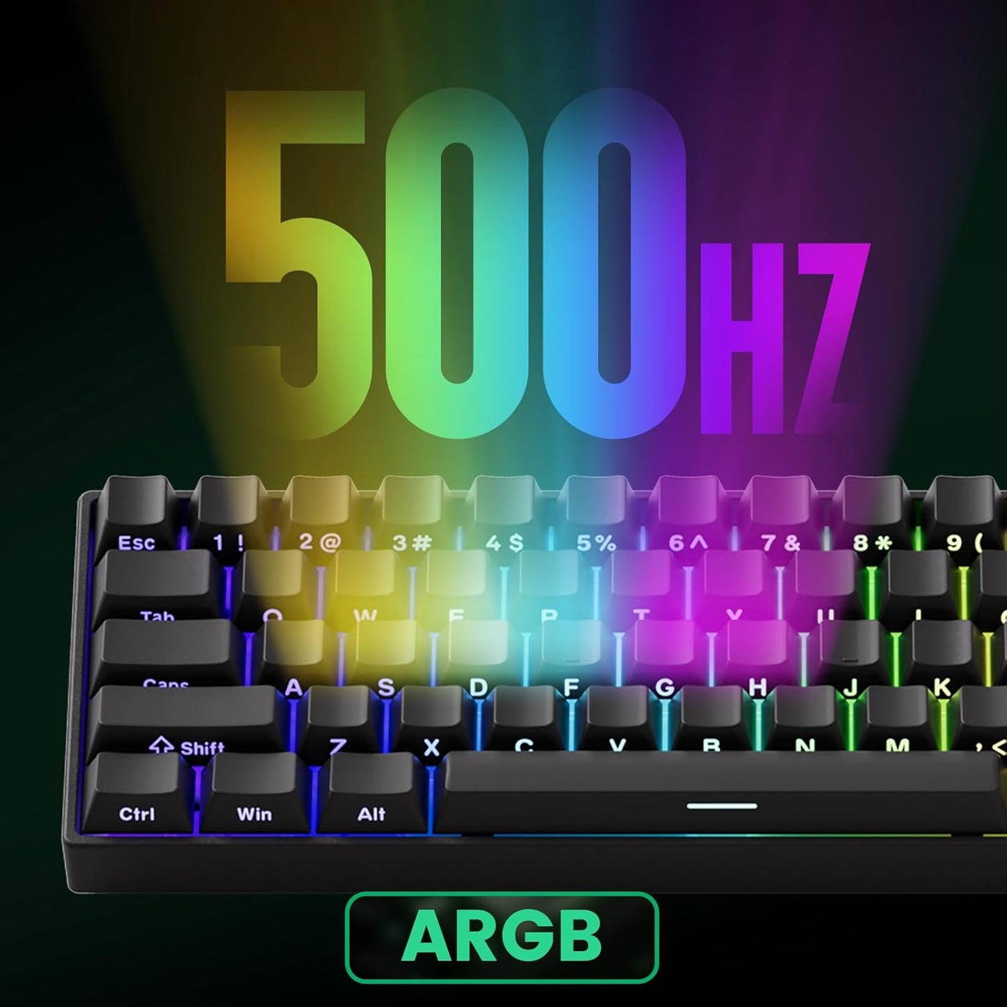 MONSGEEK FUN60 16k 60% Pro Rapid Trigger Gaming Keyboard Scan Rate SP Magnetic Switch HE Keyboard Wired Black