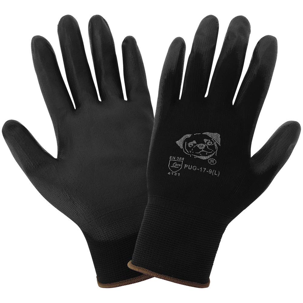 GGS Safety Gloves - Lightweight & Non-Slip, Bare-Hand Feel, Cut & Abrasion Protection for Home & Yard Work or Industrial Use, 144 Pairs, 2XL