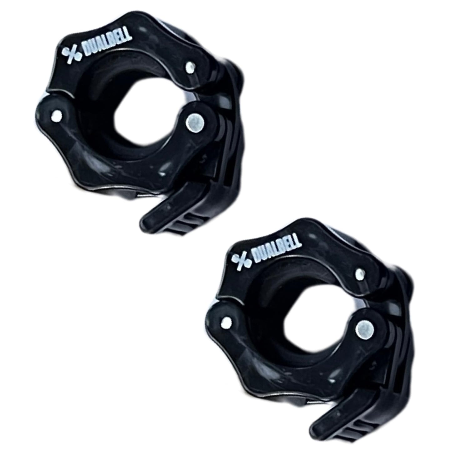 Dualbell Weight Collars, Quick Release Barbell Clamps for 1" Standard Diameter Bars, Exercise Collars Fit 1"(25mm) Quick Lock Pair of Collar Clips for Home Gym Weightlifting Fitness Training (Black)