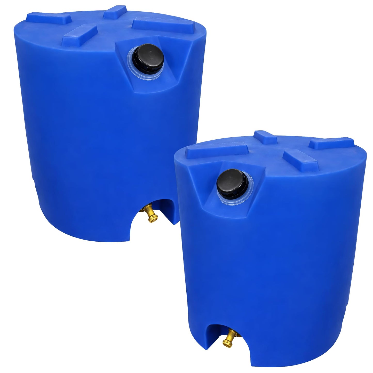 Legacy Food Storage Stackable Emergency Water Storage Container, Long Term 30 Gallon Water Tank with Water Treatment Drops, for Camping, Prepping, Survival, 21.25”H, 19.5”W, 24.5”D 2 Tanks