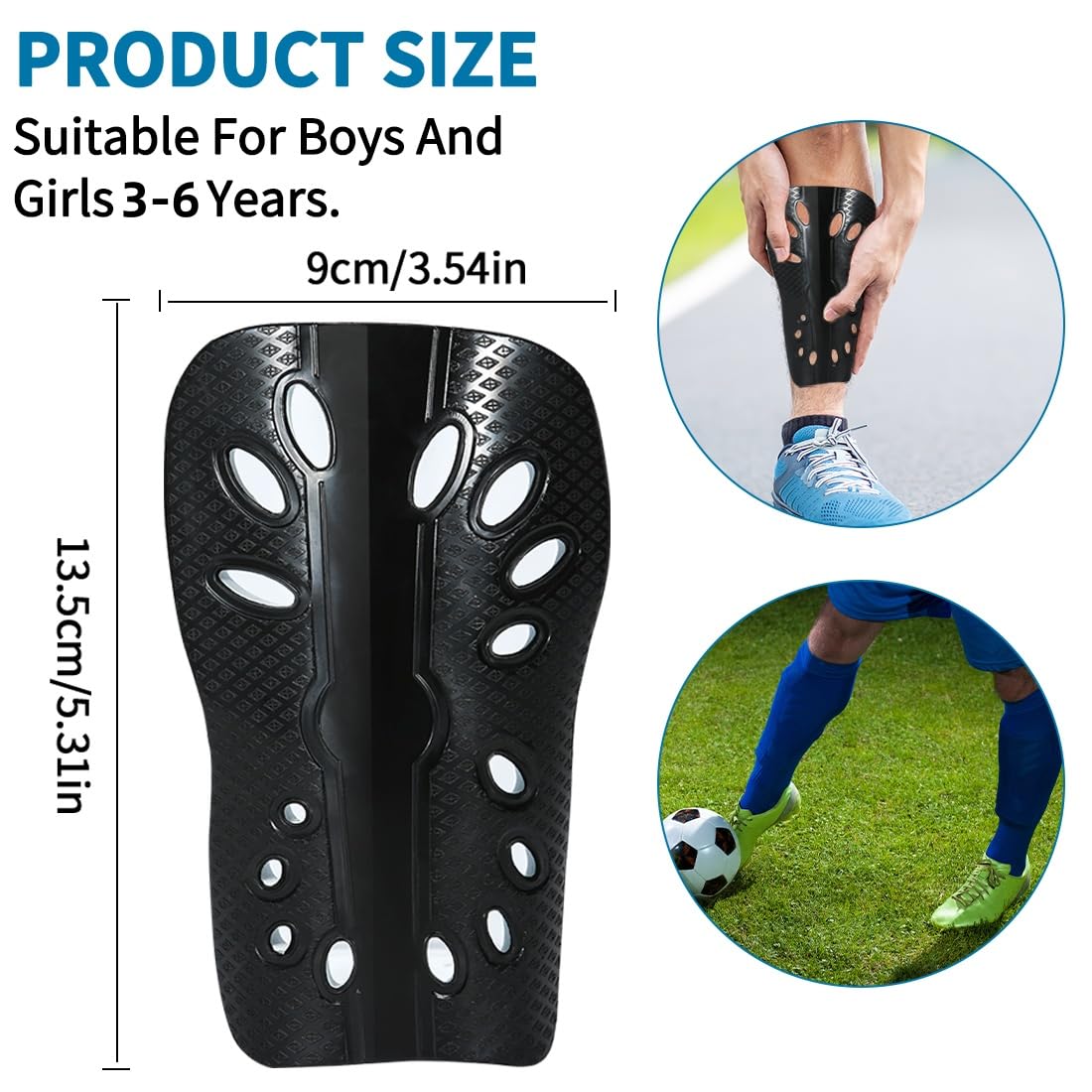 ADEGARI Soccer Shin Guards for Kids Youth, 2 Pairs Breathable Shin Pads for Boys Girls Teens Adults, Lightweight Football Equipment Cushion Protection for Men Women