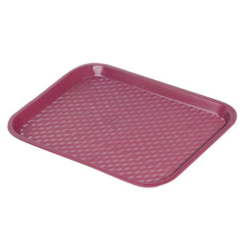 G.E.T. FT-18-BU BPA-Free Cafeteria / Fast Food Tray, 17.5" x 14", Burgundy (Set of 12)