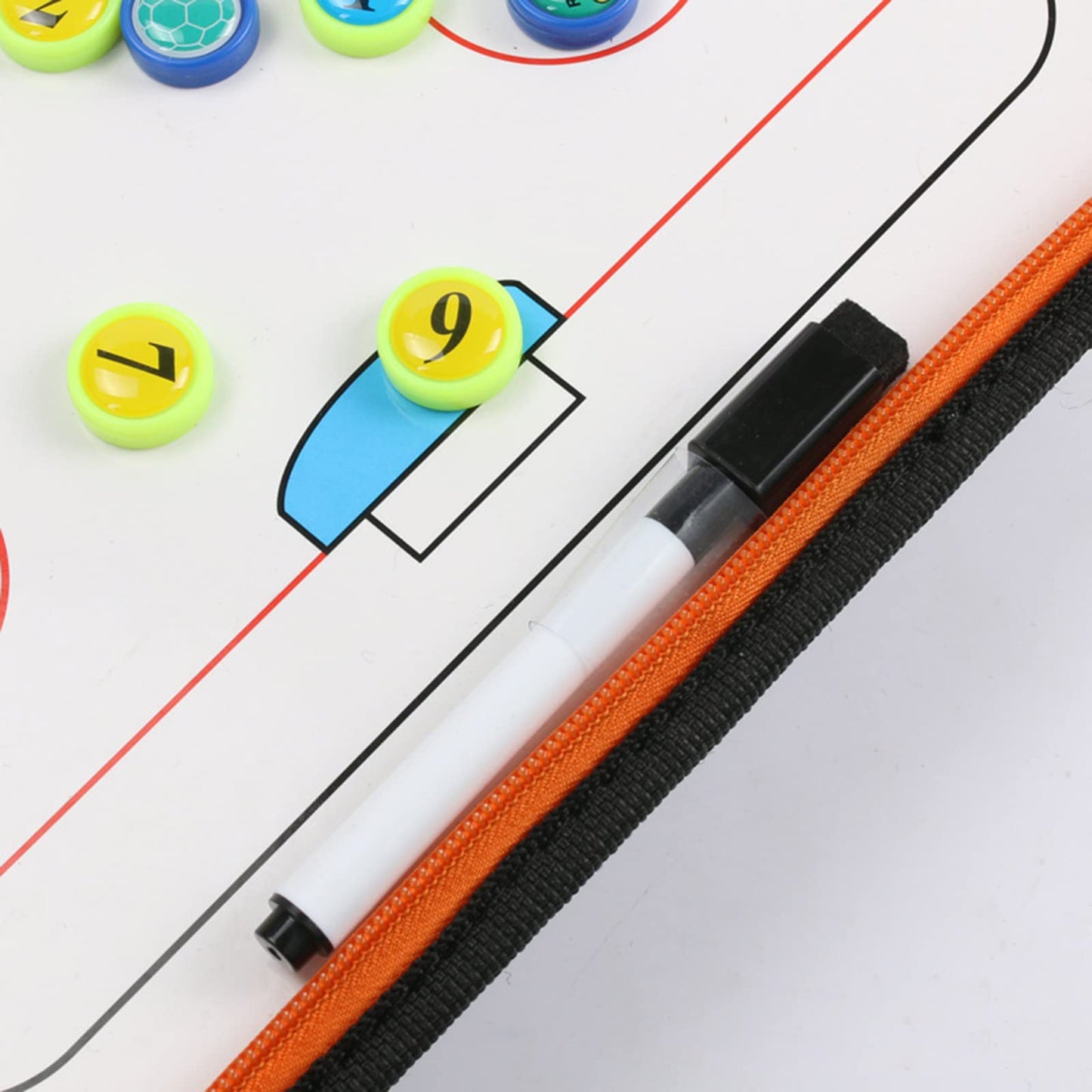 Joyeee Ice Hockey Dry Erase Coaching Board, Durable Foldable Leather Tactic Coaching Board for Ice Hockey Coach, Ice Hockey Team Must Portable Coach Tool, Ice Hockey Training Accessories Stuff, Black