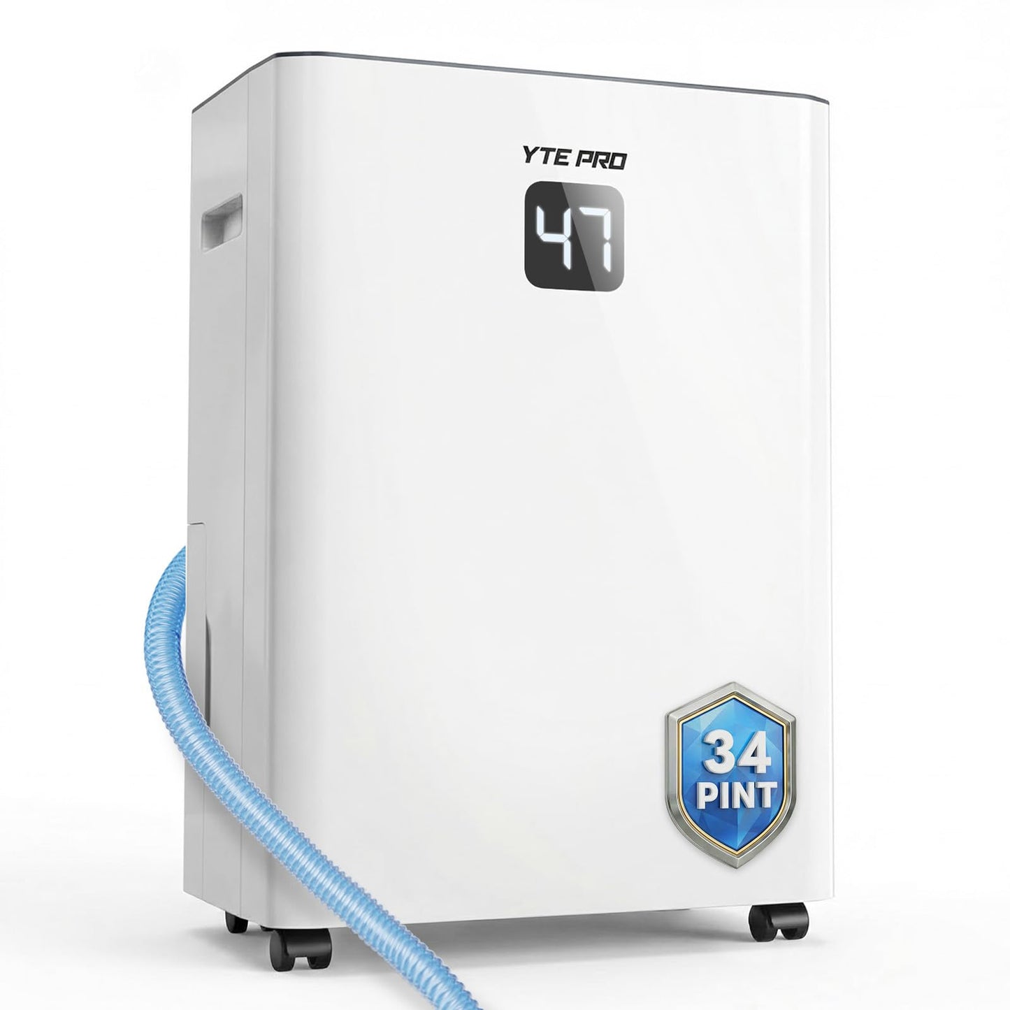 34Pint Dehumidifier for 2500Sq.Ft, Compressor Dehumidifiers for Home, Front LED Digital Humidity Display&Quiet Dehumidifier for Basement, Bedroom, Bathroom, with 6.56FT Drain Hose DH1800S
