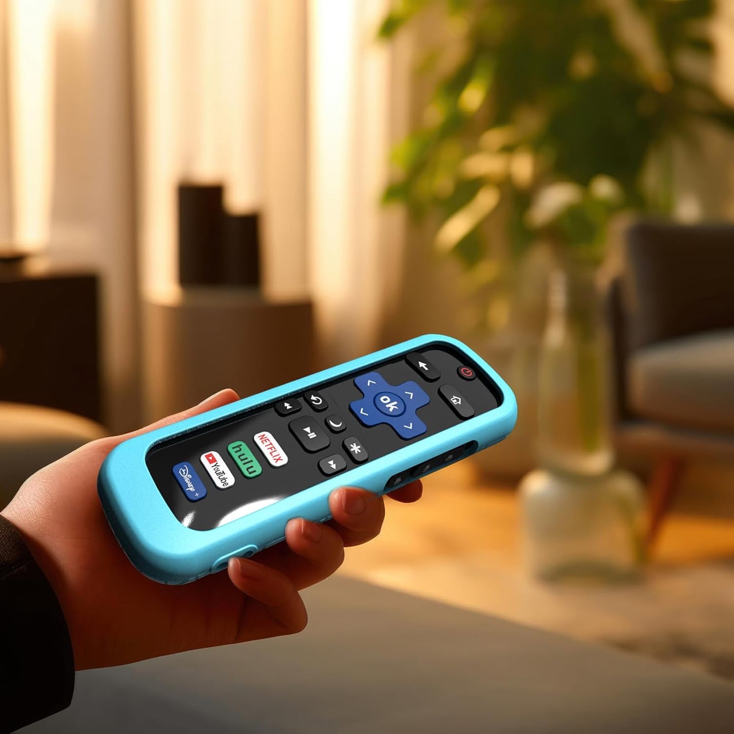 Siliveil Cover for Roku Stick Remote, Case Compatible with Hisense TV Controller, Silicone Sleeve for TCL Smart TV
