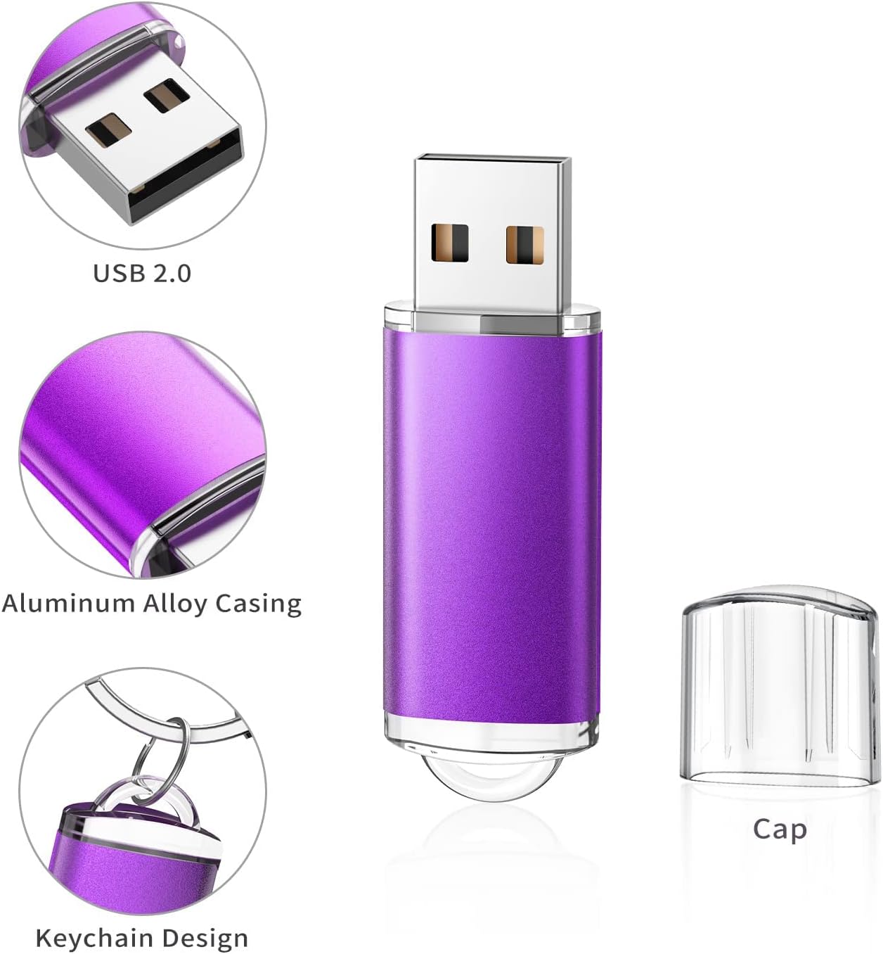 K&ZZ 4GB 5 Pack 2.0 4G USB Flash Drive USB Memory Sticks Flash Drives Easy-Storage Thumb Drive Gig Stick Zip Drive Pen