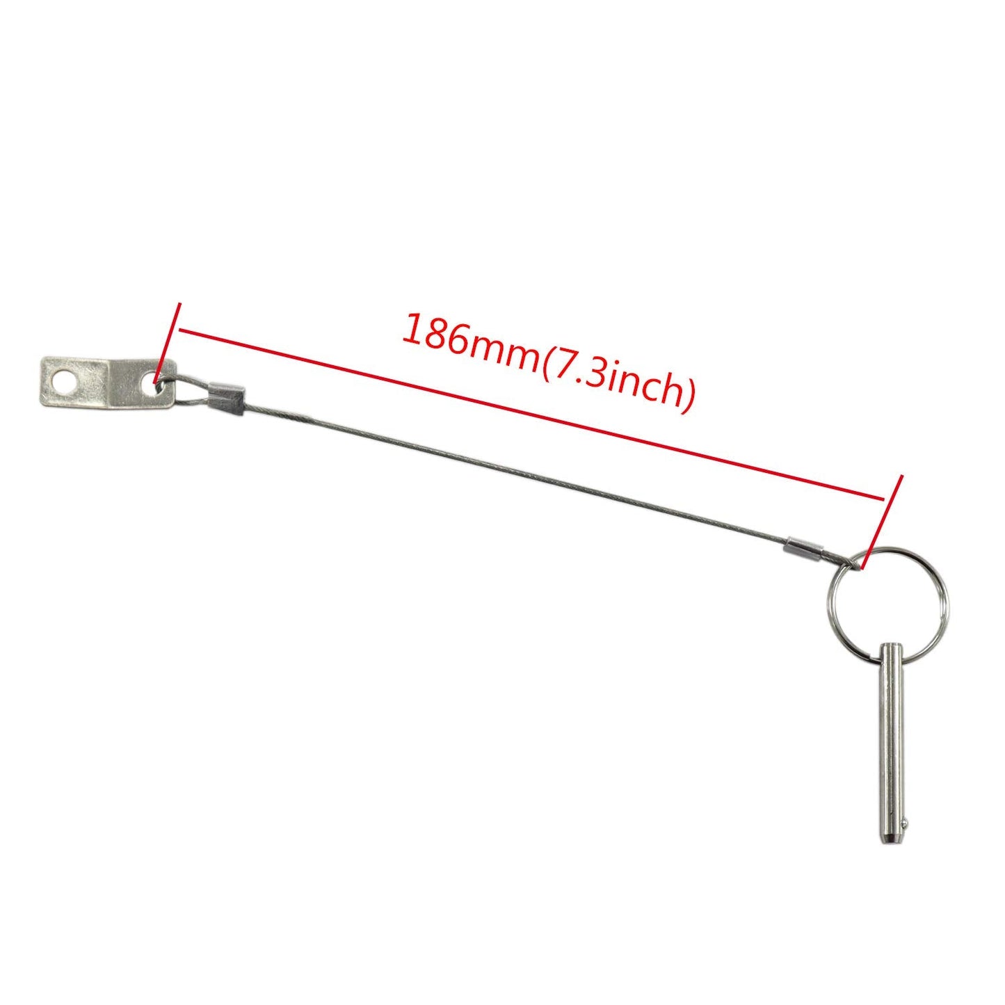 4PIECES of Quick Release Pin 1/4" Diameter, Usable Length 1-1/2"(38mm), Total Length 2"(51mm) Full 316 Stainless Steel, Bimini Top Pin, Marine Hardware