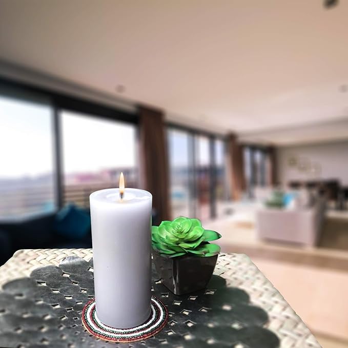 Simply Soson Grey Pillar Candles - 3x6 inch Set of 3 - Unscented Decorative Large Candles for Home Decor, Weddings, Holidays