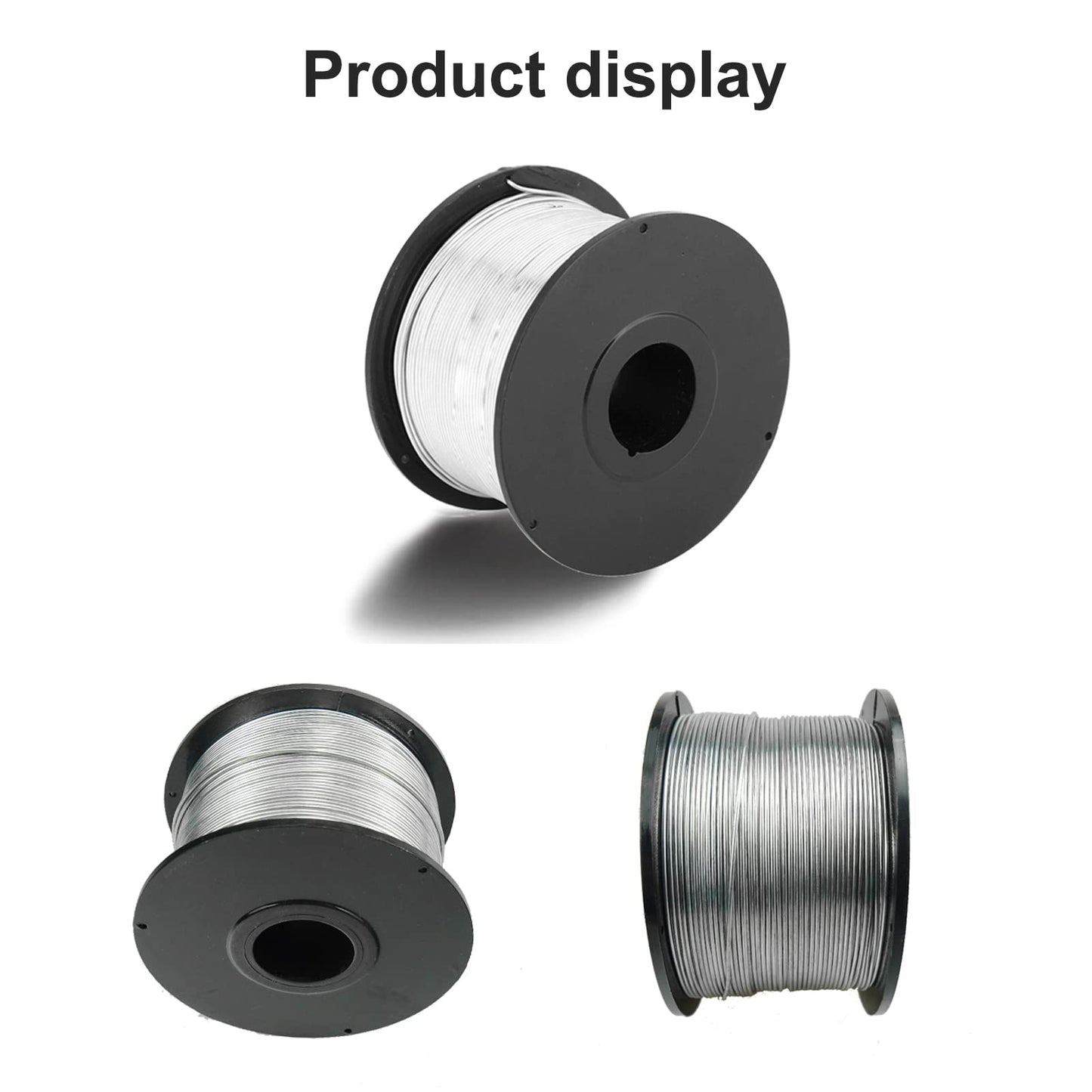 5 Rolls Stainless Steel Rebar Tie Coil, 1/32" 0.8mm 360FT, Automatic Rebar Tie Wire Twister