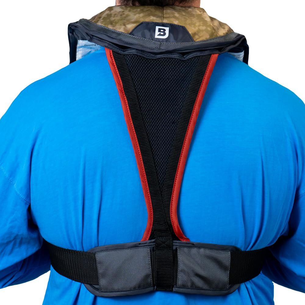 BLUESTORM Atmos 40 Automatic/Manual Inflatable PFD Life Jacket for Adults (Legendary Tan) | US Coast Guard (USCG) Approved Life Vest