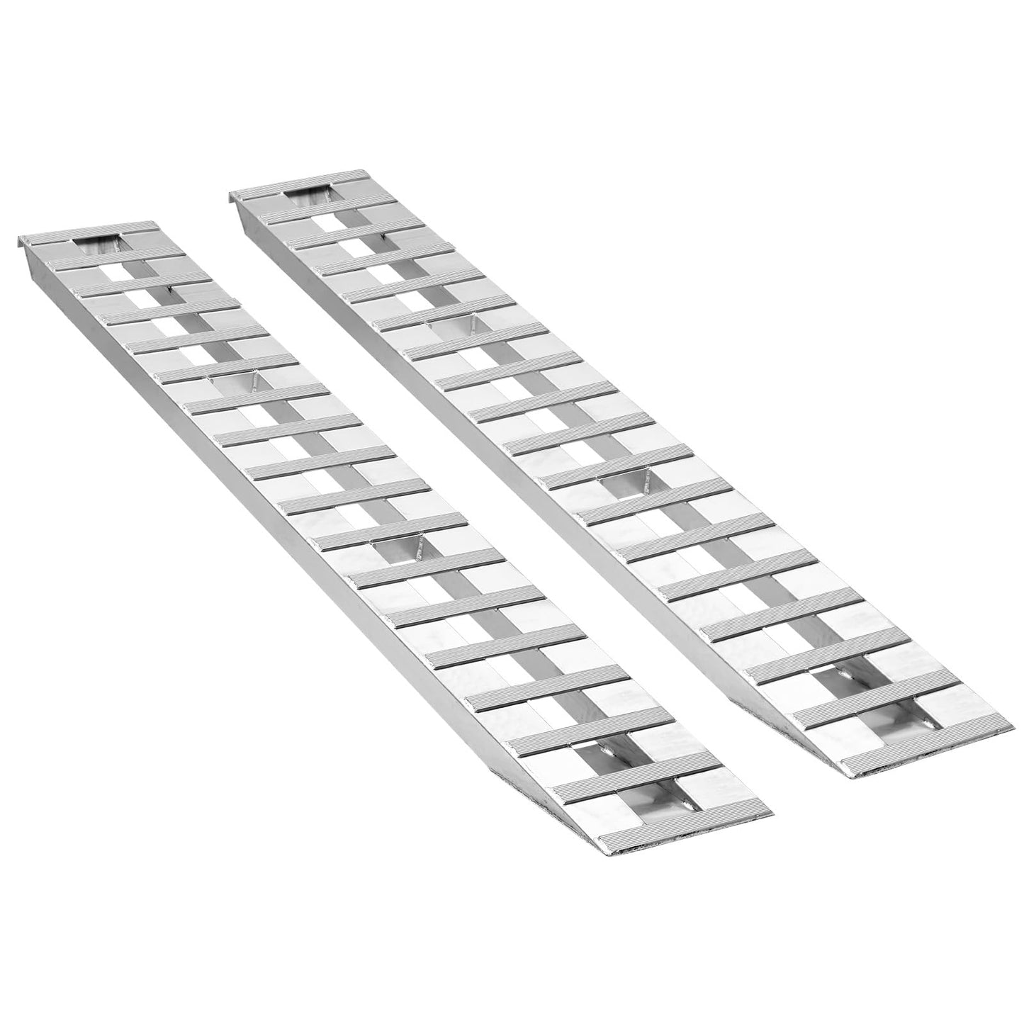 VEVOR Loading Ramps, 2 Pcs 108 x 15 in, Durable Aluminum and Heavy-Duty Trailer Ramp Set with Anti-Slip Plates, 10000 Lbs Combined Capacity, for Carts, Farm Tractors, ATVs, Lawn Mowers, Motorcycles