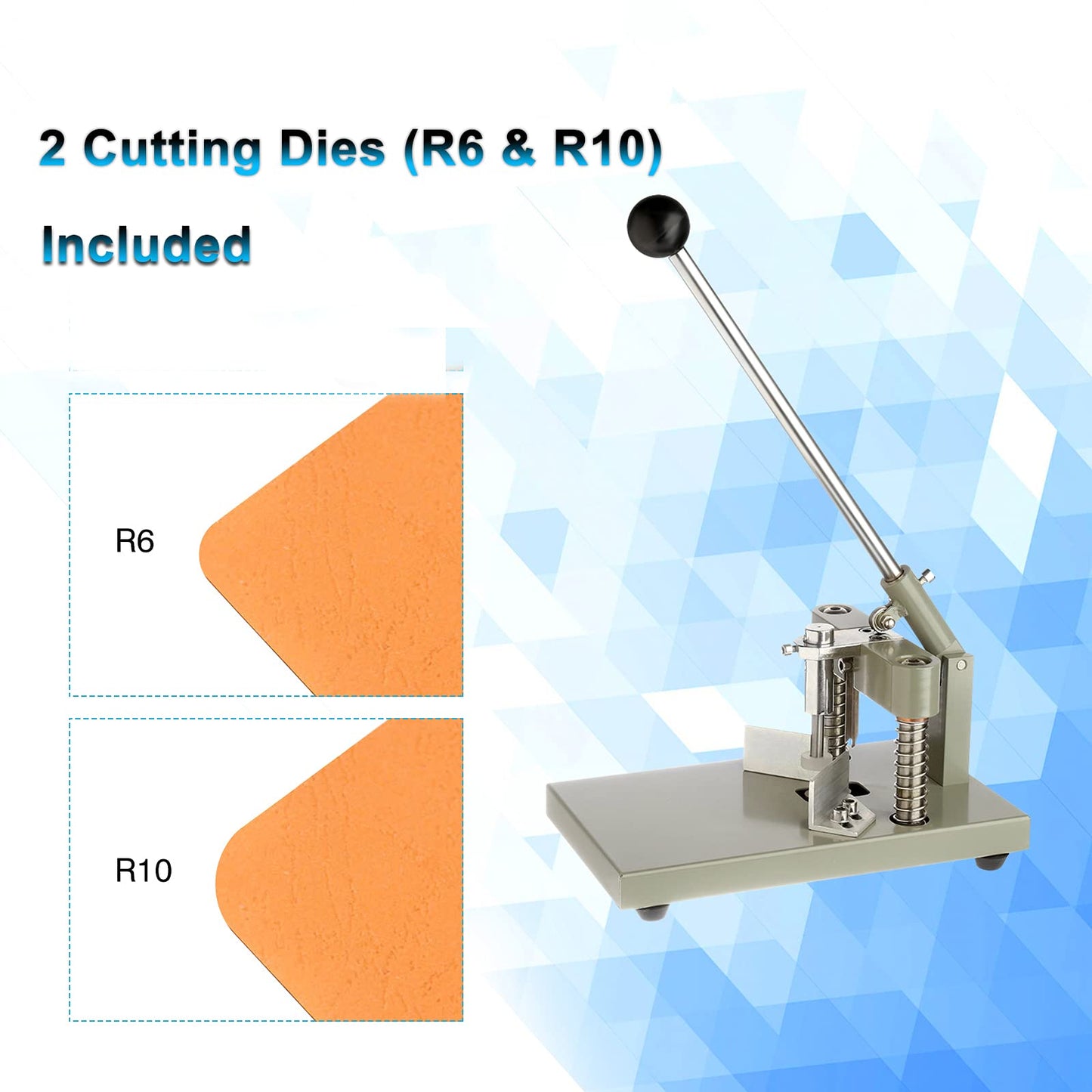 IRONWALLS Corner Rounder Cutter Machine, R6mm R10mm 1.2”/ 30mm Thickness Heavy Duty Paper Corner Cutter Punch with Paper Holding Device, Steel Metal Commercial Corner Punch for Office Business