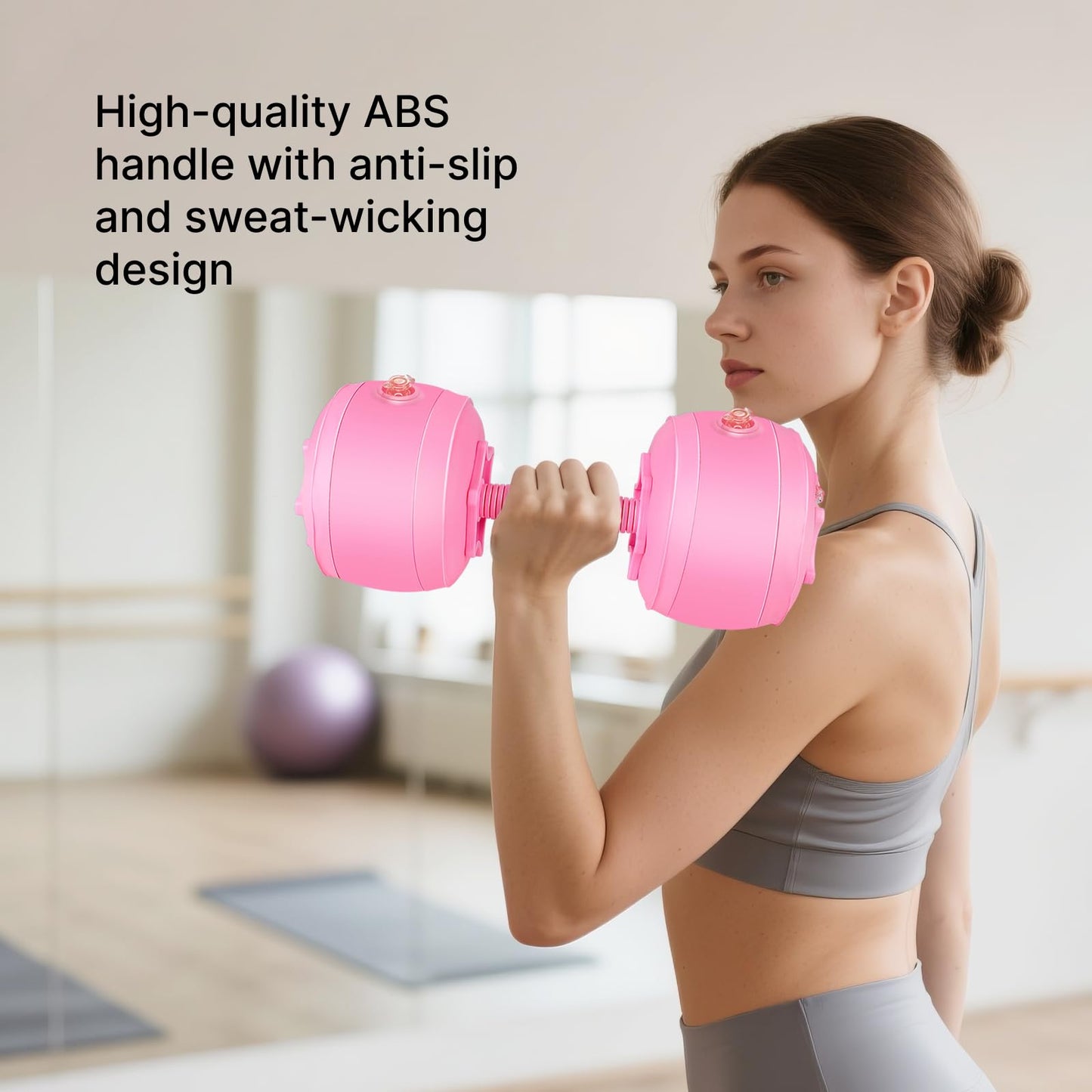 DEIRIS Soft Water Filled 6LBS Dumbbell Set of 2,Small Hand Weights for Women, Dumbbells for Home Gym Exercise Training