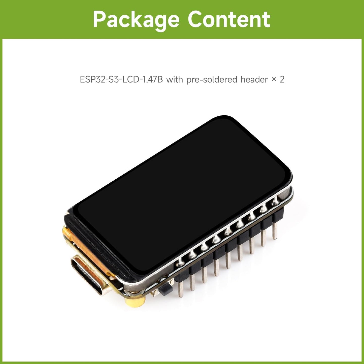 waveshare ESP32-S3 1.47inch 172320 262K 2.4GHz 5, 240MHz LX7 ESP32 LCD Display Development Board, Resolution, Display