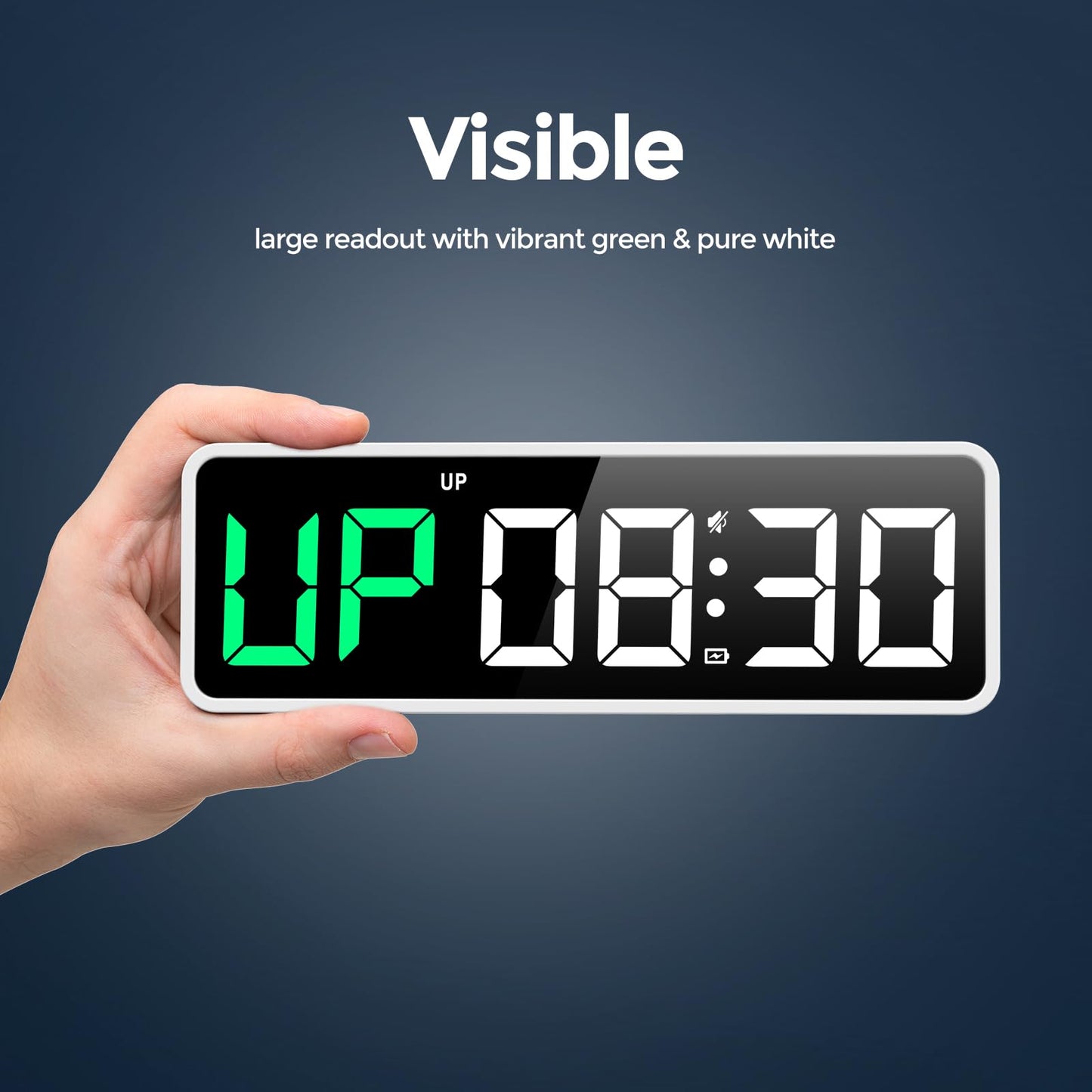 REACHER Portable Gym Timer Clock for Home Garage, Countdown/UP, Stopwatch, Workout Interval Timer with Powerful Battery, Strong Magnet, Adjustable Volume, Digital Fitness Crossfit Boxing HIIT