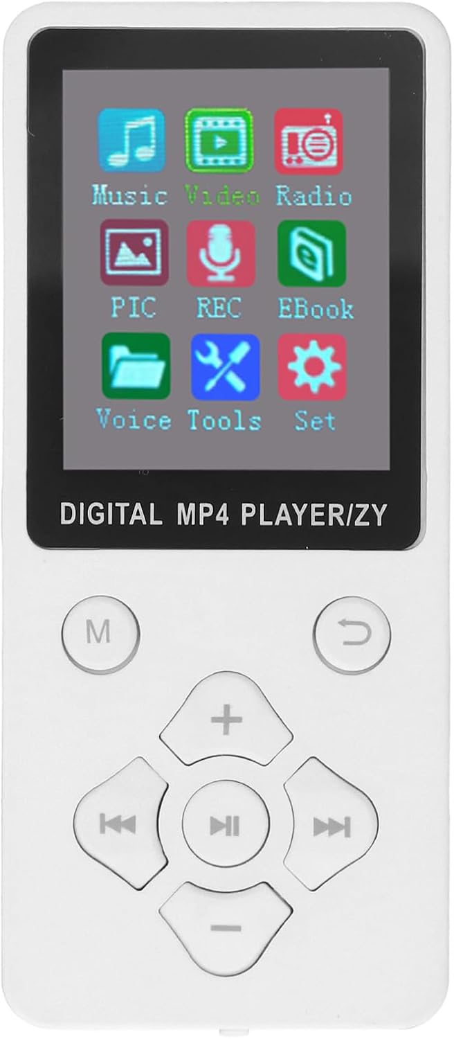 Jectse MP3 1.8 Inch Mp3 128GB Player with Bluetooth, HiFi Sound Screen Portable Music Player Digital Audio Player Noise