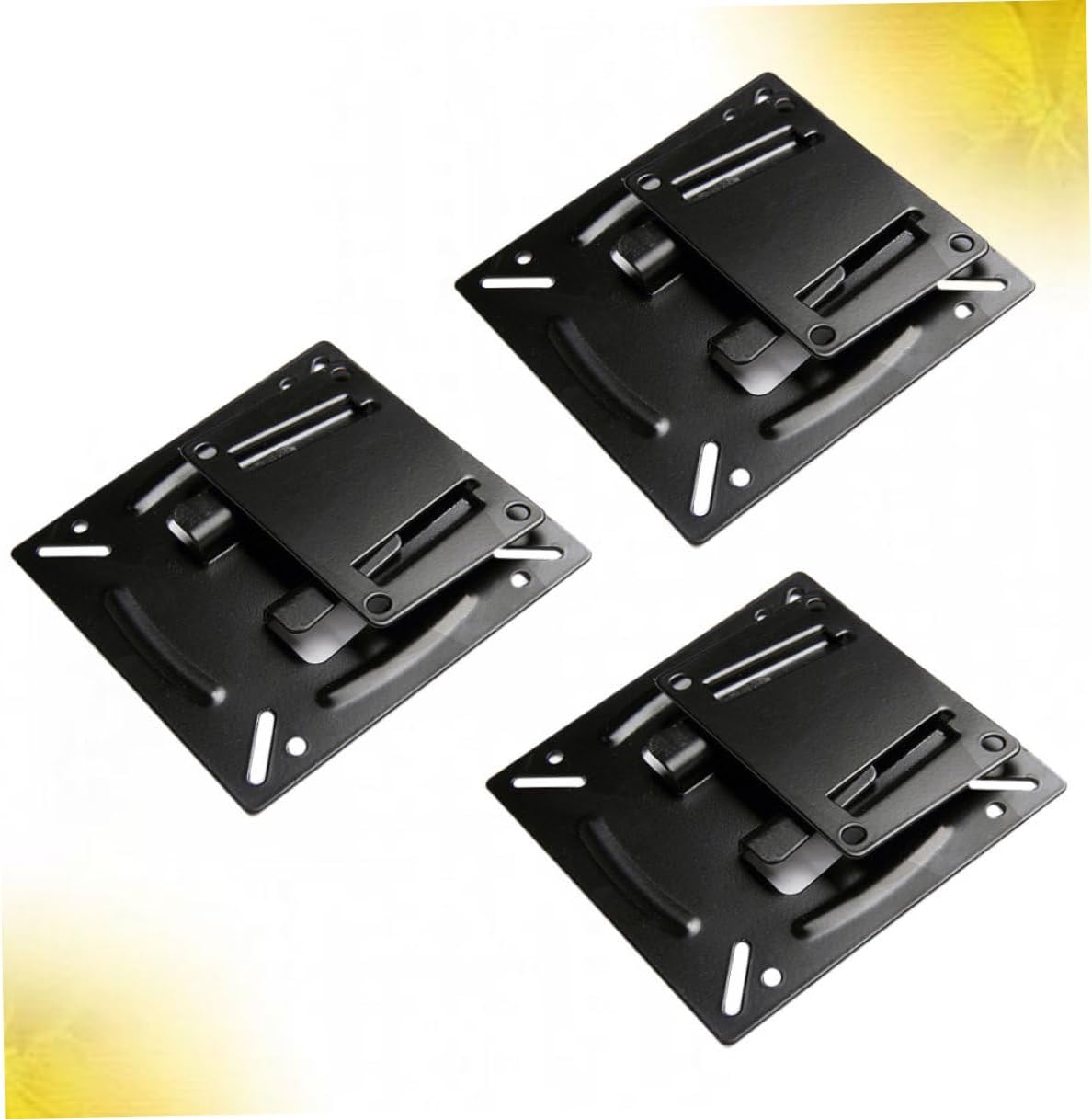FOMIYES 3pcs 14-24 Inch Metal Tv Stand Replacement Base for LCD Tv Wall Mount Bracket Fixed Holder for Home Office