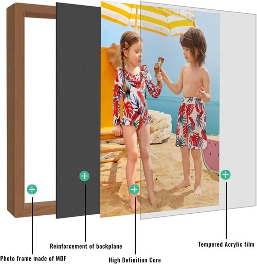 Canvas Prints - Custom Photo Wall Art | Digitally Printed Framed Canvas (8x10, Brown Wood Frame)