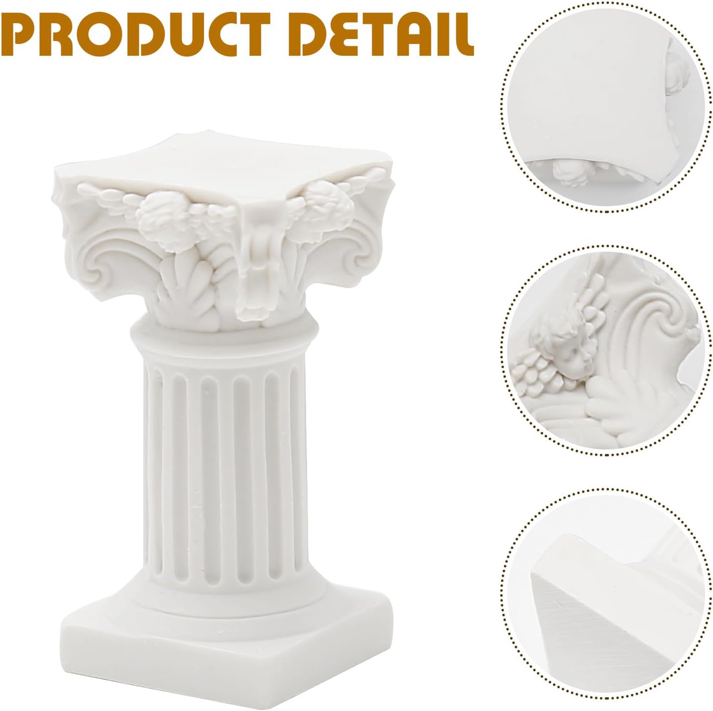 Saihisday Mini Roman Pillar Greek Columns - 5Pcs Resin Christmas Decorations | Elegant Wedding Table Ornaments, 1.18" x 1.18" x 2.56" (White)