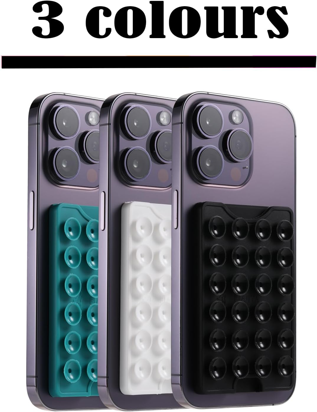 BIAJIYA Suction Phone Card Holder Mount, Silicone Octo Cup Buddy Phone Wallet for iPhone, Videos and Selfies