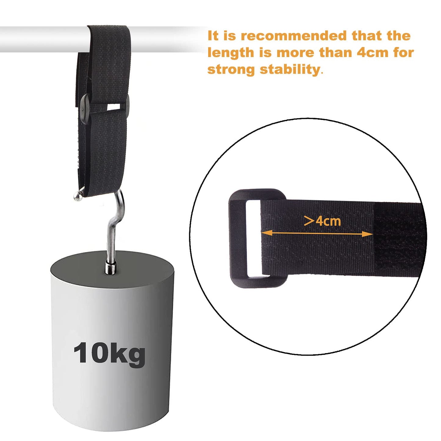 WSZJINB 16Ft x 1In Adjustable Cable Straps with 25 Buckles, Free Cut Length, Black Reusable Fastening Cable Ties, Hook and Loop Securing Strap for Cable Tidy, Wire Management, Cord Organiser, Black