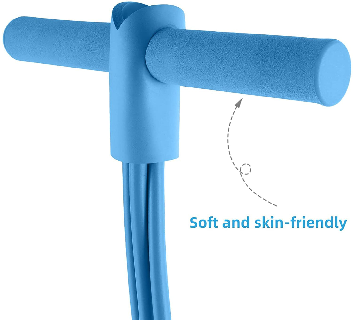 Multi-Function Tension Rope–4 Tube Resistance Bands with Handles–Sit Up Exercise Equipment Home Gym Tummy Trainer for Men Women(Blue)