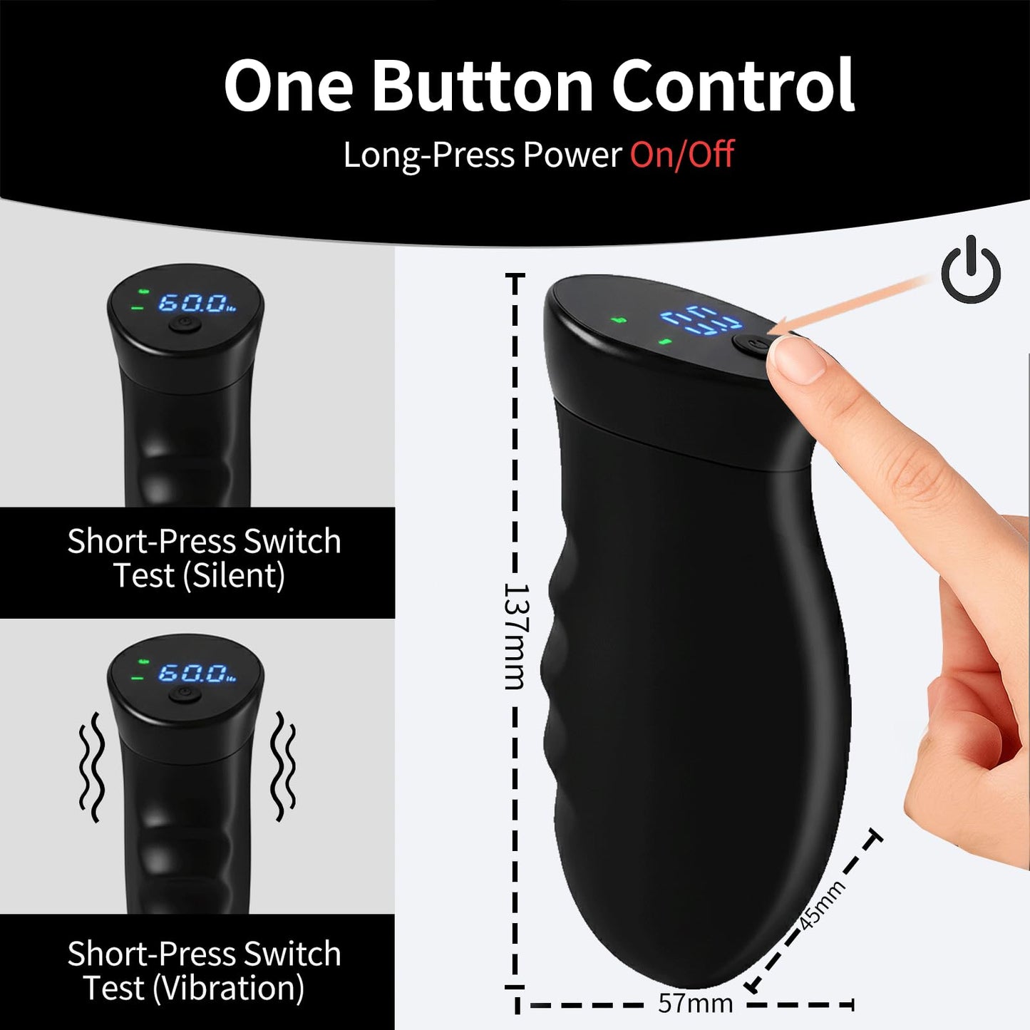 Hiyoga Digital Grip Strength Trainer, 0–440 lb Hand Gripper Strengthener with Real-Time Display (No Sound), 2 Modes: Test & Smart Vibration, Ergonomic Hand Grip & Forearm Strengthener, USB-C Rechargeable Hand Exerciser (Black)