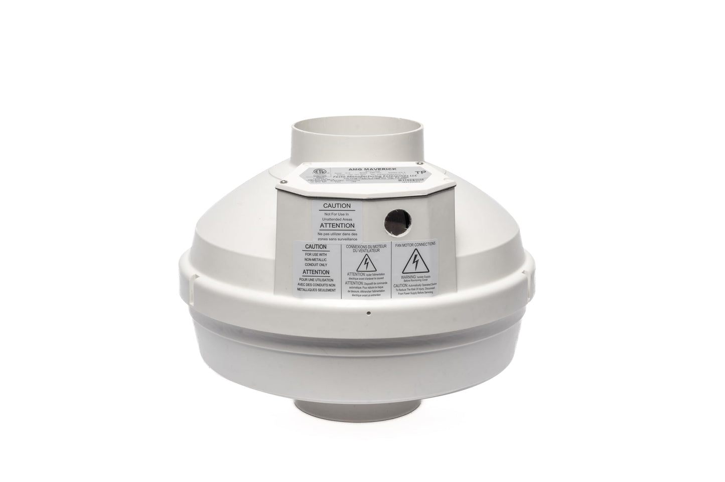 Festa AMG Maverick Radon Fan – 3“ Installation Kit - Quiet and Energy Efficient Radon Mitigation Inline Fans – High Performance 4” Duct Fan