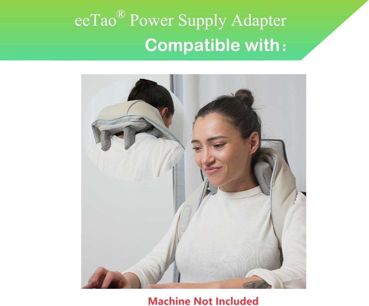 eeTao 5V 1800mAh DC5V 5VDC 5.0V USBC AC/DC Adapter Charger Compatible with ONERVA Portable Neck Massager for Pain