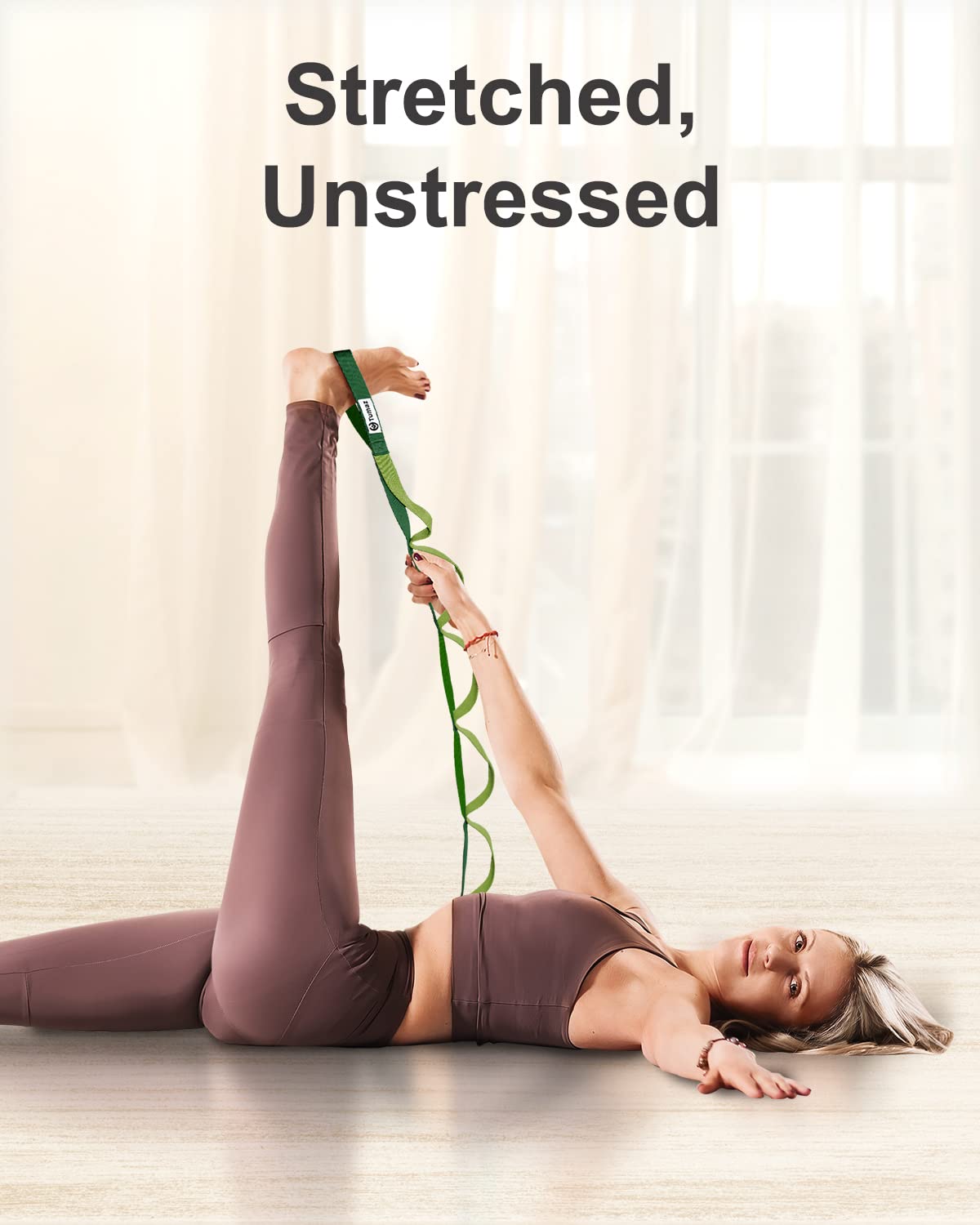 Tumaz Yoga Straps for Stretching, Multi-Loop Strap with 10 Loops for Physical Therapy, Pilates & Gymnastics