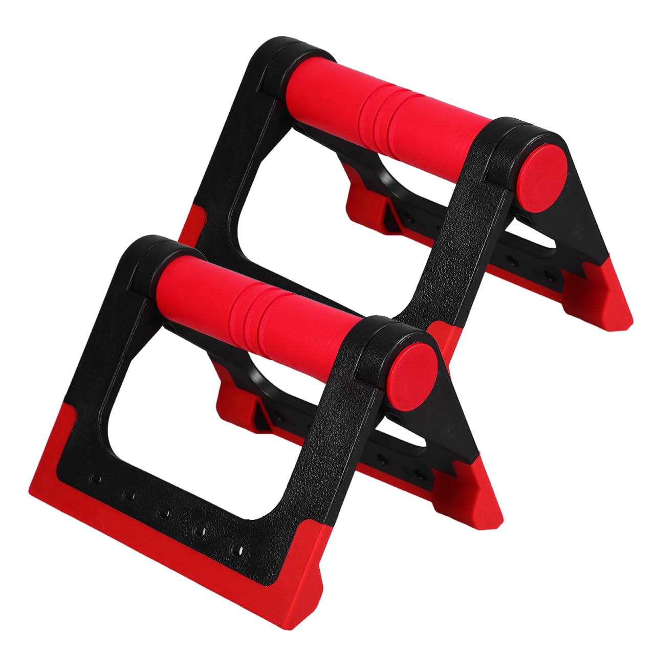 Toddmomy Foldable Push-up Stand Pair Portable Exercise Handles for Home Strength Training Compact Push up Bars for Floor Workouts with Rotating Arm Support 6.3 Inch Fitness Equipment