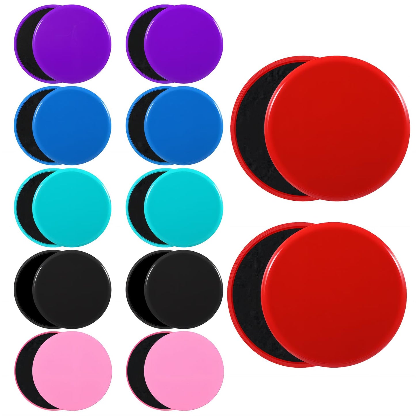24 Pcs Core Sliders Bulk Exercise Glider Discs Gifts for Group Training Classes Fitness Slider Workout Dual Sided AB Pads for Gym, Home, Yoga, Pilates, Strengthen Abdomen, Burn Fat, Improve Balance
