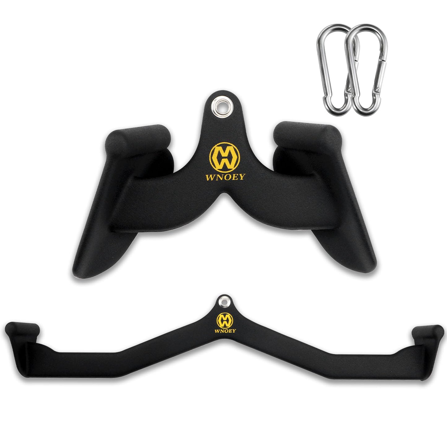 WNOEY LAT Pull Down Bar, LAT Pulldown Attachments T-bar V-bar,Pull Down Bar with Ergonomic Handle, Tricep Bar Back Strength Training Handle, Grips Cable Back Attachments for Home Gym (33Inch+13Inch)