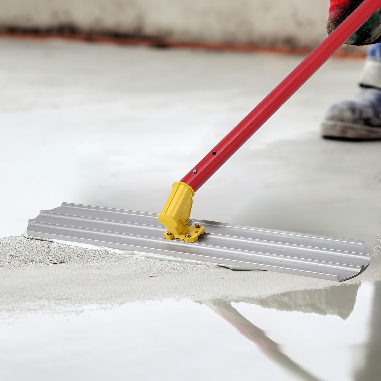 48x8" Concrete Float, Bull Float Magnesium Aluminum Alloy Float Tool Kit, 3×Concrete Float Handle, Adjustable Concrete Tools Finishing Surface Smoothing for Road and House Construction