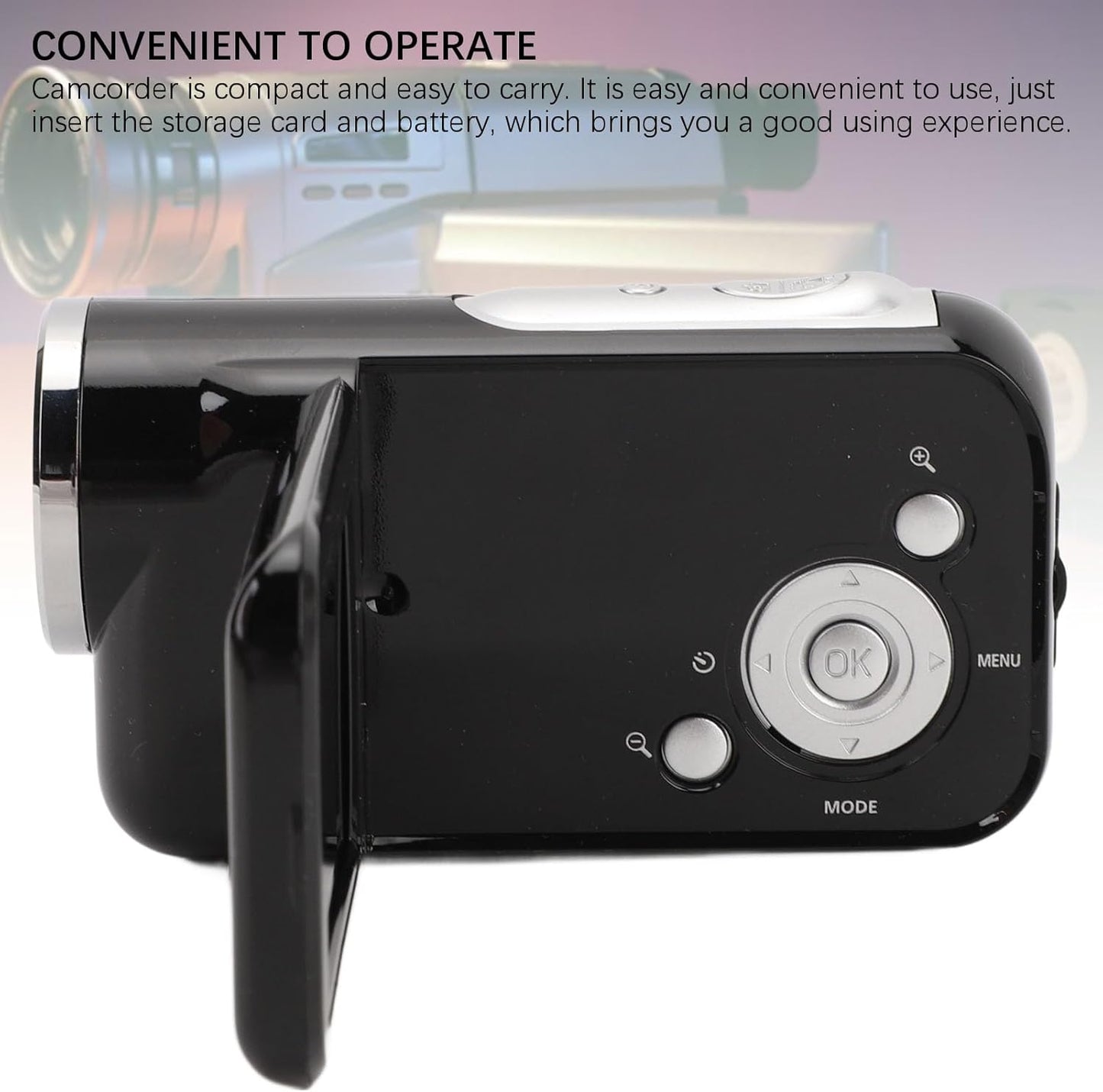 Aoaoy 16MP 1080P 16X 2.0inch 1/4 Inch Camcorder Digital Zoom Rotatable Screen Anti Shake USB Port Threaded Hole Video