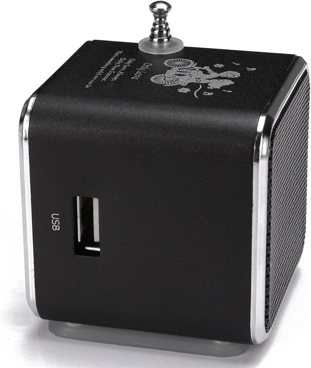 Longben MP3 Bluetooth Speaker,Digital Mini Portable FM Radio Radio mini Speaker USB SD TF Card Audio Player (Black)
