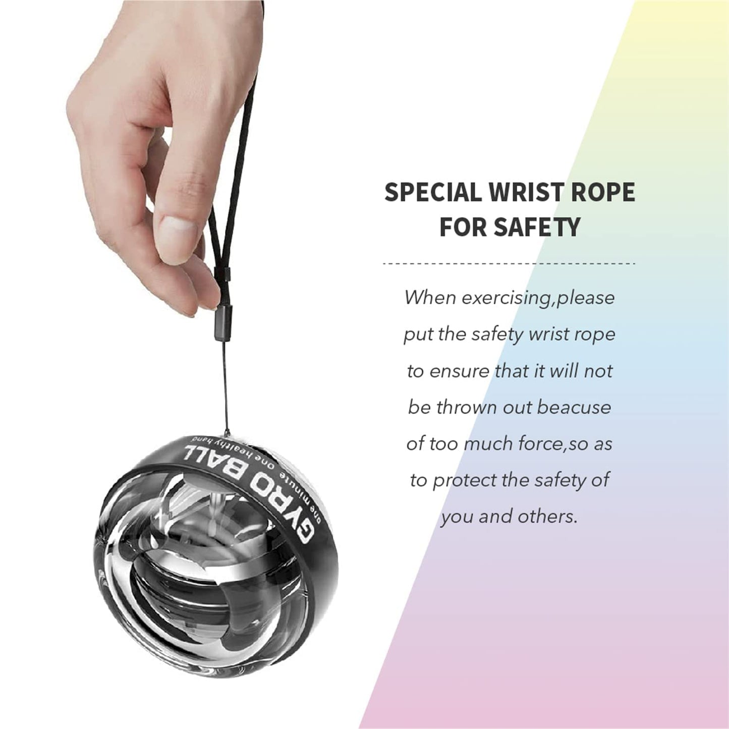 Lotorr Wrist Strengthener Forearm Exerciser Auto-Start Wrist Gyro Ball, Ball Used to Strengthen Arms, Fingers, Wrist Bones and Muscles